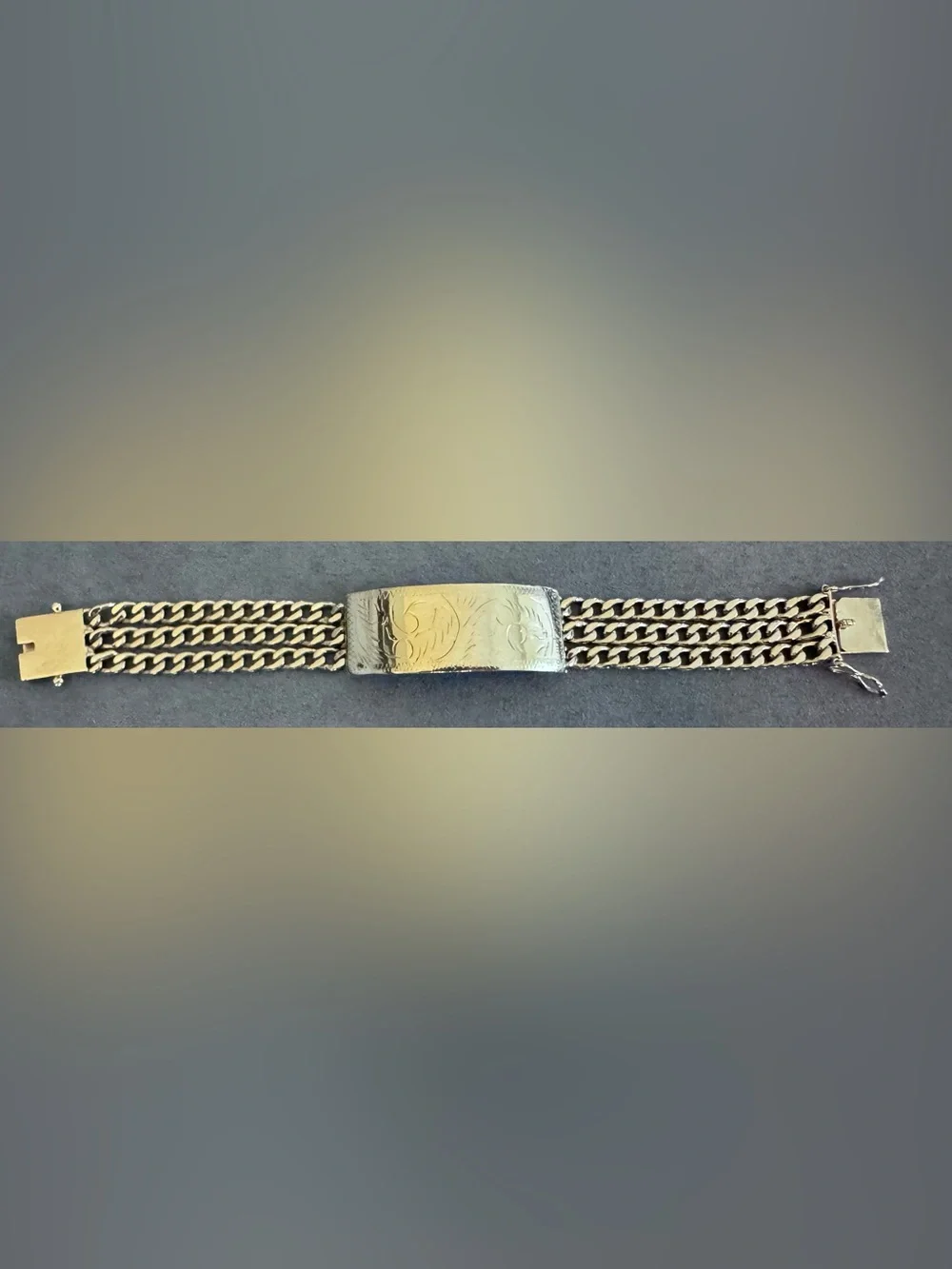 Elegant Gold-Tone Multi-Chain Engraved Women's Bracelet